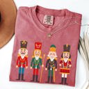 Large Crimson Red Nutcrackers Christmas Classic Winter Decorations Holiday Theme Comfort Colors Tee