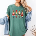 Medium Light Green Nutcrackers Christmas Classic Winter Decorations Holiday Theme Comfort Colors Tee