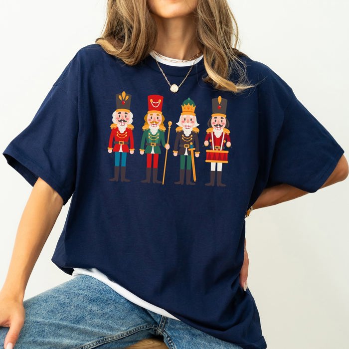 Nutcrackers Christmas Classic Winter Decorations Holiday Theme Comfort Colors Tee