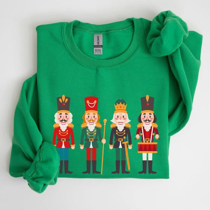 Nutcrackers Christmas Classic Winter Decorations Holiday Ornament Scene Sweatshirt