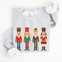 Large Ash Light Gray Nutcrackers Christmas Classic Winter Decorations Holiday Ornament Scene Sweatshirt