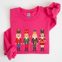 Large Heliconia Bright Pink Nutcrackers Christmas Classic Winter Decorations Holiday Ornament Scene Sweatshirt