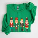 XXXL Irish Bright Green Nutcrackers Christmas Classic Winter Decorations Holiday Ornament Scene Sweatshirt
