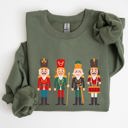 Small Military Green Nutcrackers Christmas Classic Winter Decorations Holiday Ornament Scene Sweatshirt