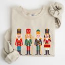 Large Sand Nutcrackers Christmas Classic Winter Decorations Holiday Ornament Scene Sweatshirt