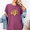  Pumpkin Heart Love Floral Thanksgiving Fall Autumn Halloween Flower Comfort Colors Tee
