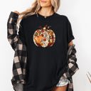 XXXL Black Pumpkin Heart Love Floral Thanksgiving Fall Autumn Halloween Flower Comfort Colors Tee