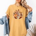 XXXL Mustard Pumpkin Heart Love Floral Thanksgiving Fall Autumn Halloween Flower Comfort Colors Tee