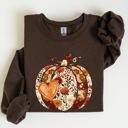  Pumpkin Heart Love Thanksgiving Fall Autumn Halloween Floral Flower Seasonal Sweatshirt