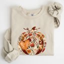 XXXL Sand Pumpkin Heart Love Thanksgiving Fall Autumn Halloween Floral Flower Seasonal Sweatshirt