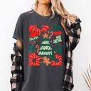  Merry And Bright Candy Cane Tree Floral Christmas Theme Featuring Vintage Floral Accents Comfort Colors Tee