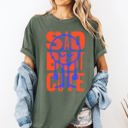  Sad But Cute Mental Health Smiley Positivity Funny Sarcastic Witty Comfort Colors Tee
