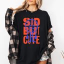 XXL Black Sad But Cute Mental Health Smiley Positivity Funny Sarcastic Witty Comfort Colors Tee