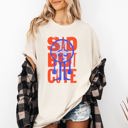 XXL Ivory Cream Sad But Cute Mental Health Smiley Positivity Funny Sarcastic Witty Comfort Colors Tee