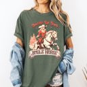 XL Moss Dark Green Saddle Up Your Jingle Horse Cowboy Cowgirl Christmas Carol Western Comfort Colors Tee