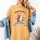 Medium Mustard Saddle Up Your Jingle Horse Cowboy Cowgirl Christmas Carol Western Comfort Colors Tee