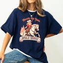 Small Navy Saddle Up Your Jingle Horse Cowboy Cowgirl Christmas Carol Western Comfort Colors Tee