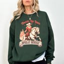 XXXL Forest Green Saddle Up Your Jingle Horse Cowboy Cowgirl Christmas Carol Western Holiday Edition Sweatshirt