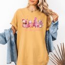  Tis The Season Coffee Drinks Pastel Snow Christmas Pink Cozy Vintage Winter Glow Comfort Colors Tee