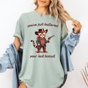  You've Just Buttered Your Last Biscuit Cat Cowboy Western Graphic Comfort Colors Tee