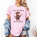 Small Blossom Light Pink You've Just Buttered Your Last Biscuit Cat Cowboy Western Graphic Comfort Colors Tee