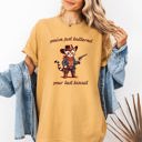 Large Mustard You've Just Buttered Your Last Biscuit Cat Cowboy Western Graphic Comfort Colors Tee
