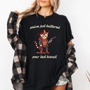 XL Black You've Just Buttered Your Last Biscuit Cat Cowboy Western Graphic Comfort Colors Tee