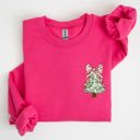  Christmas Tree Pocket Floral Coquette Ribbons Vintage Inspired Classic Season Winter Sweatshirt
