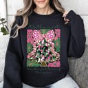 Small Black It's The Most Wonderful Time Of The Year Floral Faux Gold Christmas Botanical Sweatshirt