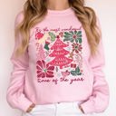  It's The Most Wonderful Time Of The Year Floral Christmas Botanical Holiday Sweatshirt