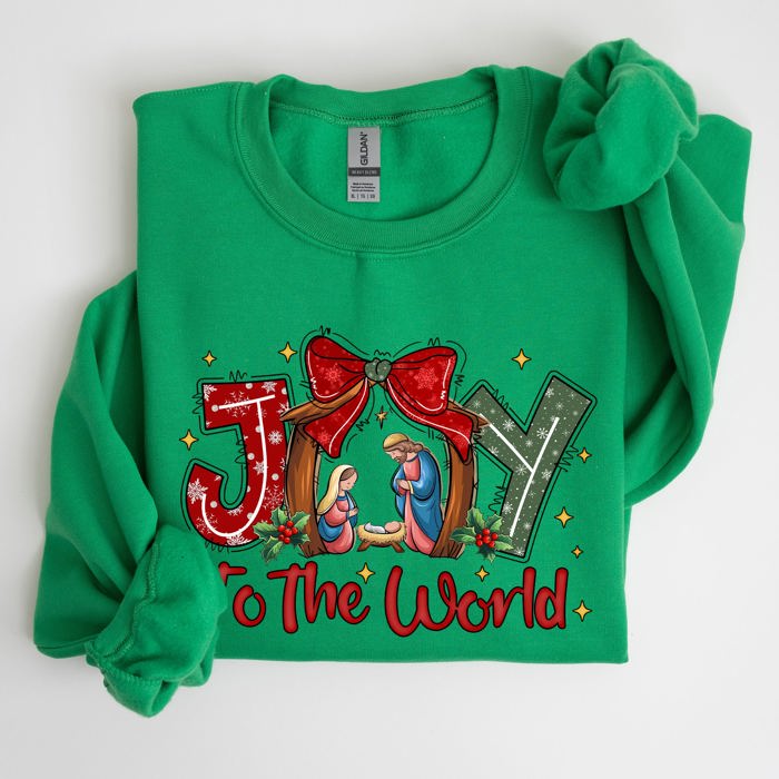 Joy To The World True Story Christian Nativity Christmas Religious Inspirational Holiday Sweatshirt