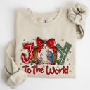 Small Sand Joy To The World True Story Christian Nativity Christmas Religious Inspirational Holiday Sweatshirt