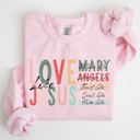 Large Light Pink Love Like Jesus Christmas Christian Gospel Faith Religious Expression Sweatshirt