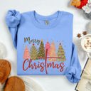 XXL Carolina Blue Merry Christmas Christ Religious Gospel Faith Sacred Holiday Prayer Scripture Sweatshirt