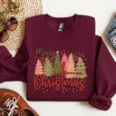 Large Maroon Merry Christmas Christ Religious Gospel Faith Sacred Holiday Prayer Scripture Sweatshirt