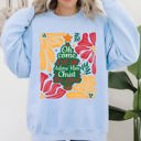 Large Light Blue Oh Come Let Us Adore Him Christmas Floral Christian Religious Seasonal Sacred Sweatshirt