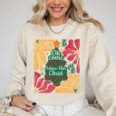 Medium Sand Oh Come Let Us Adore Him Christmas Floral Christian Religious Seasonal Sacred Sweatshirt