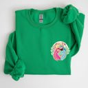 Medium Irish Bright Green True Story Nativity Pocket Christmas Christian Faith Gospel Cozy Graphic Sweatshirt