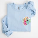 XXL Light Blue True Story Nativity Pocket Christmas Christian Faith Gospel Cozy Graphic Sweatshirt