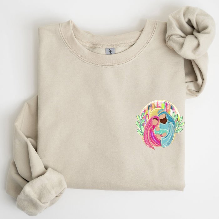 True Story Nativity Pocket Christmas Christian Faith Gospel Cozy Graphic Sweatshirt