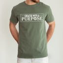 Small Moss Dark Green Created With A Purpose Faith Christian Jesus Gospel Religious T-Shirt Comfort Colors Tee