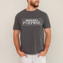 XXXL Pepper Dark Gray Created With A Purpose Faith Christian Jesus Gospel Religious T-Shirt Comfort Colors Tee