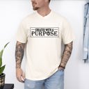 Large Ivory Cream Created With A Purpose Faith Christian Jesus Gospel Religious T-Shirt Comfort Colors Tee