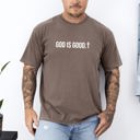 XXL Espresso Brown God Is Good Minimalist Faith Gospel Jesus Christian Religious Comfort Colors Tee
