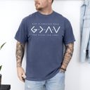 Medium Denim Blue God Is Greater Than The Highs And Lows Jesus Christian Faith Gospel Comfort Colors Tee