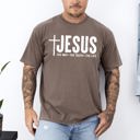 XXL Espresso Brown Jesus The Way The Truth The Life Gospel Message For Faith Christian Comfort Colors Tee