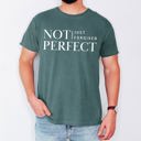 Medium Blue Spruce Green Not Perfect, Just Forgiven, Jesus, Christian, Religious, Gospel, Faith Comfort Colors Tee