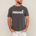 XL Pepper Dark Gray Not Perfect, Just Forgiven John Jesus Gospel Faith Bible Verse Inspired Comfort Colors Tee