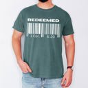 Medium Blue Spruce Green Redeemed Faith In Jesus Gospel Christian Worship Religious Message Comfort Colors Tee