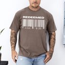 Small Espresso Brown Redeemed Faith In Jesus Gospel Christian Worship Religious Message Comfort Colors Tee